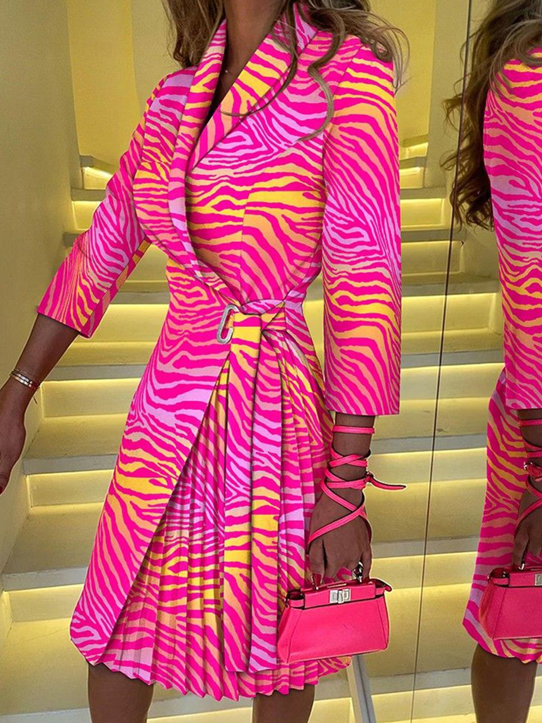 all about you Abstract Printed Wrap Dress