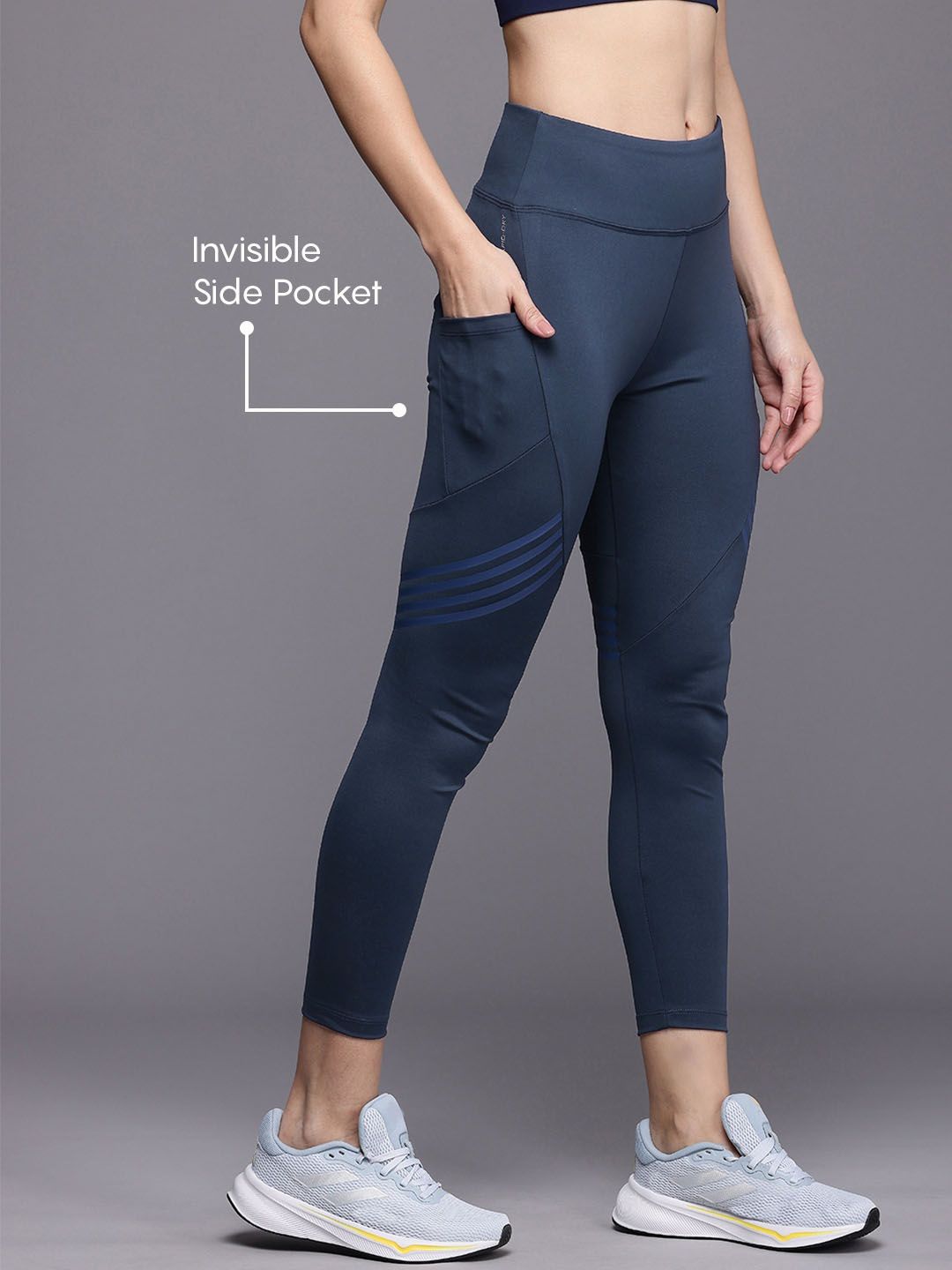 HRX by Hrithik Roshan Women Antimicrobial & Rapid Dry High Rise Slim Fit Training Tights