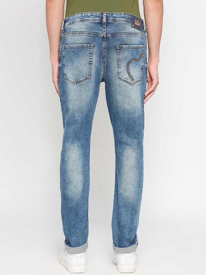 Being Human Men Slim Fit Mildly Distressed Mid-Rise Heavy Fade Jeans