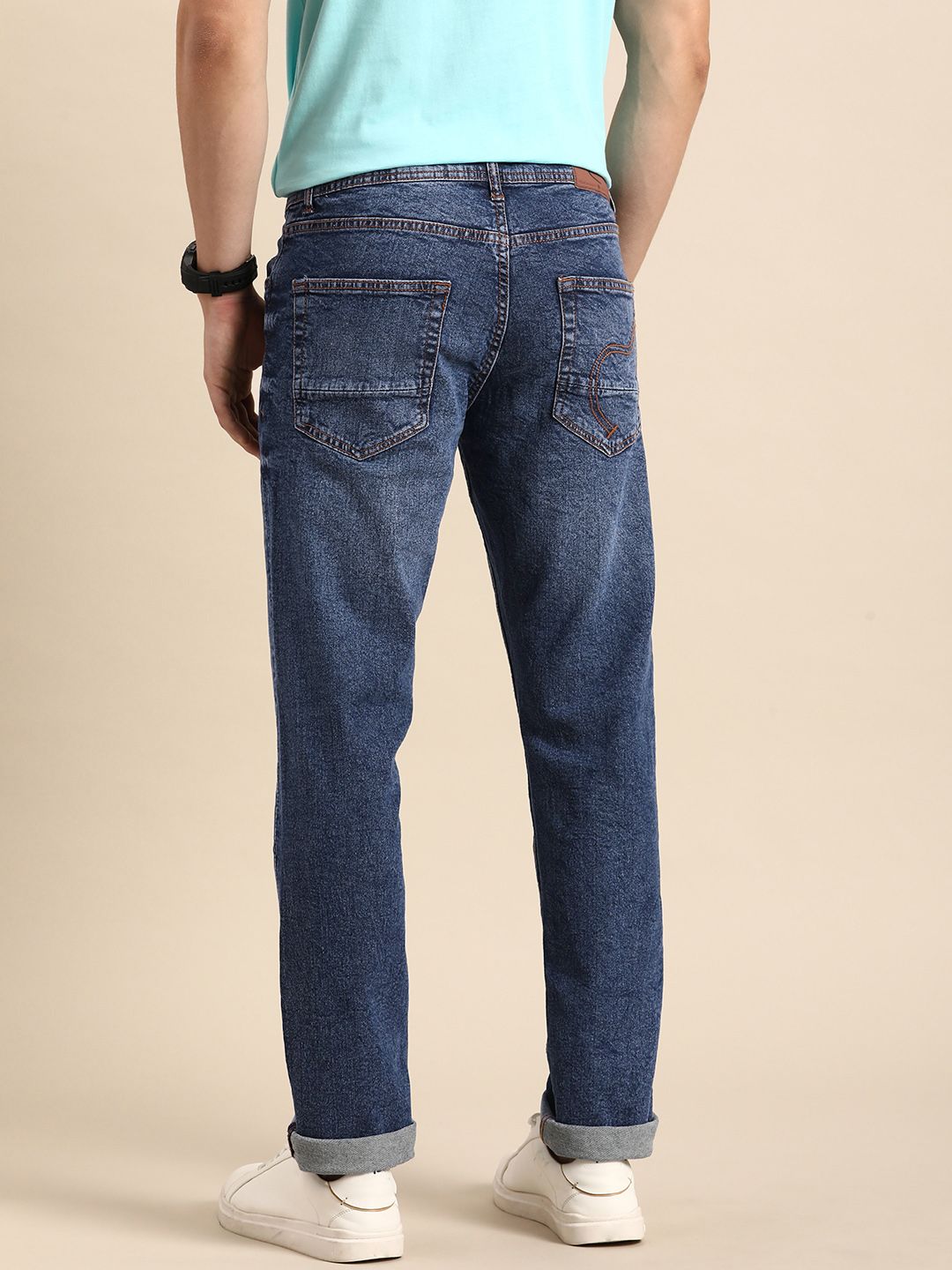 Being Human Men Slim Fit Mid Rise Heavy Fade Stretchable Jeans