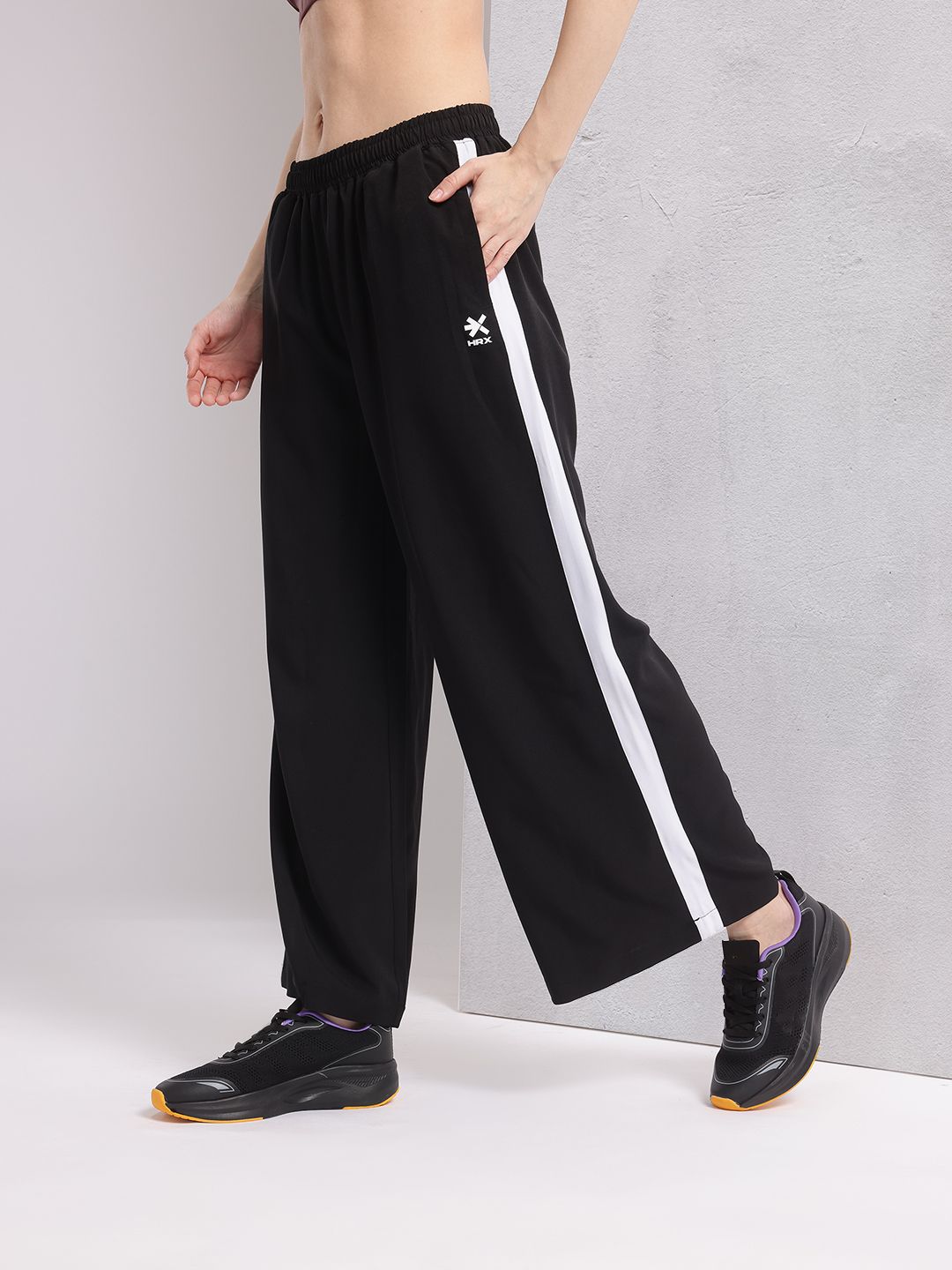 HRX by Hrithik Roshan Women Side Stripe Rapid-Dry Training Track Pants