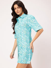 DressBerry Garden Vibes Floral Shirt Mini Dress