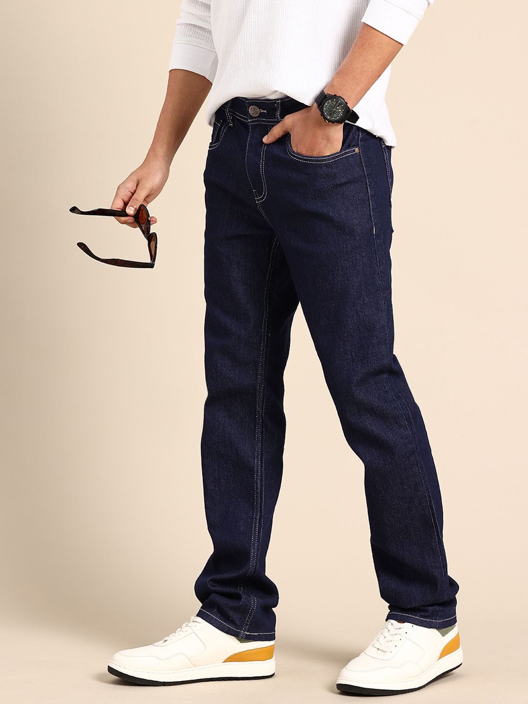 Being Human Men Straight Fit Stretchable Jeans