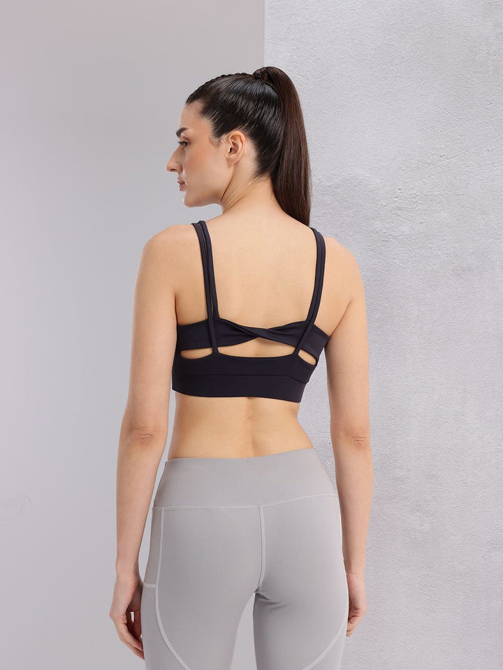 HRX by Hrithik Roshan Lightly Padded Rapid-Dry Styled Back Yoga Bra