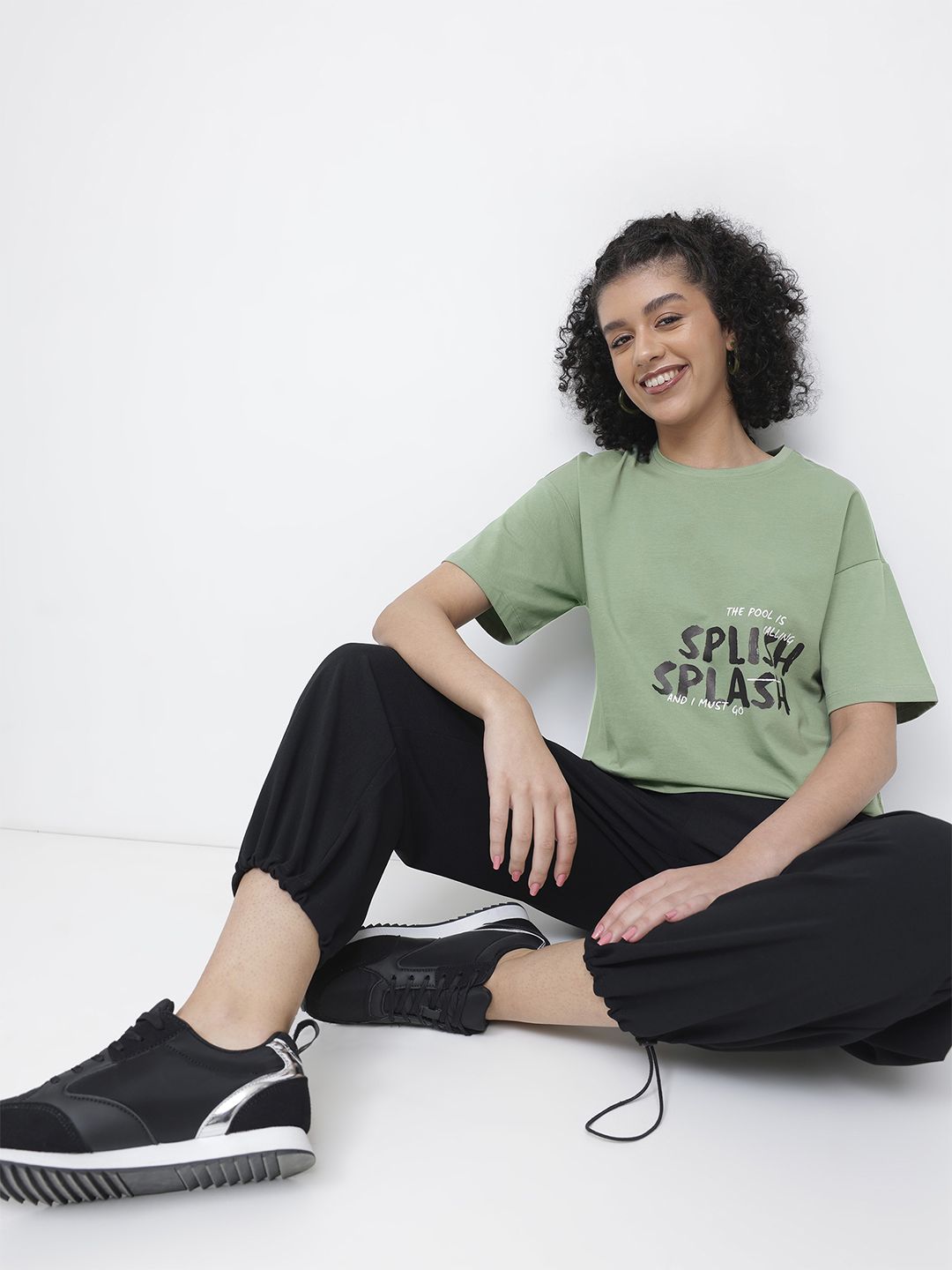 DressBerry Poolside Paradise Printed Boxy T-shirt