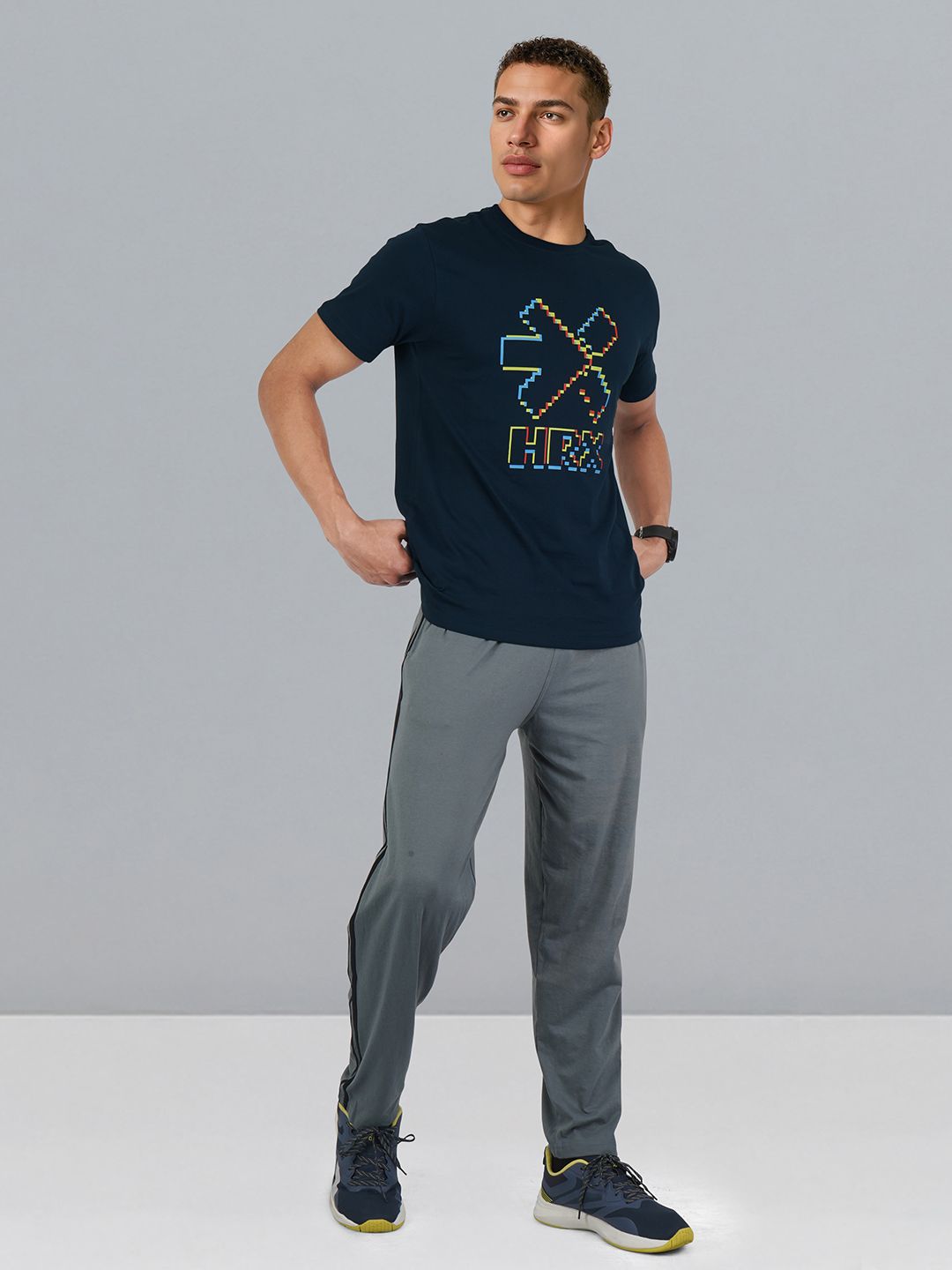 HRX by Hrithik Roshan Men Brand Logo Printed Pure Cotton T-shirt