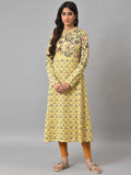 W Women Floral Woven Design Acrylic Kurta