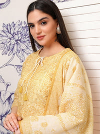 Vishudh Printed Regular Pure Cotton Kurta with Trousers & With Dupatta