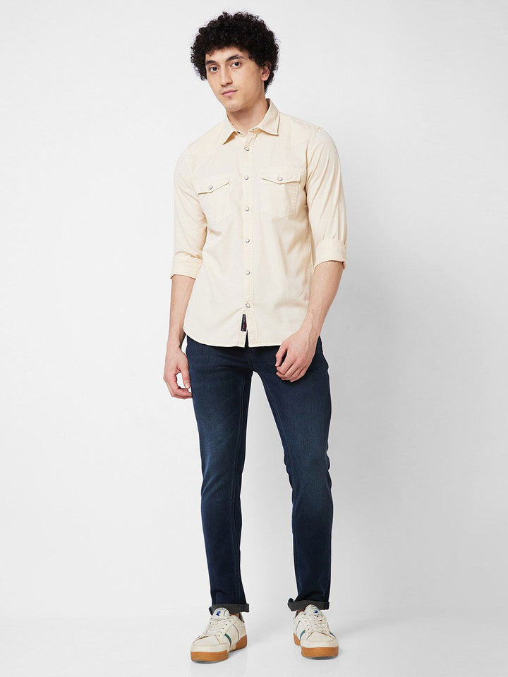 SPYKAR Spread Collar Cotton Casual Shirt