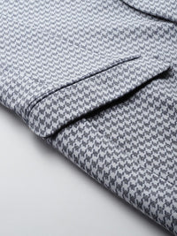Park Avenue Geometric Printed Slim Fit Blazer