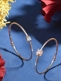 Set Mutiara Zaveri 2 Gelang Kada Bersalut Emas Cubic Zirconia Bersalut Emas