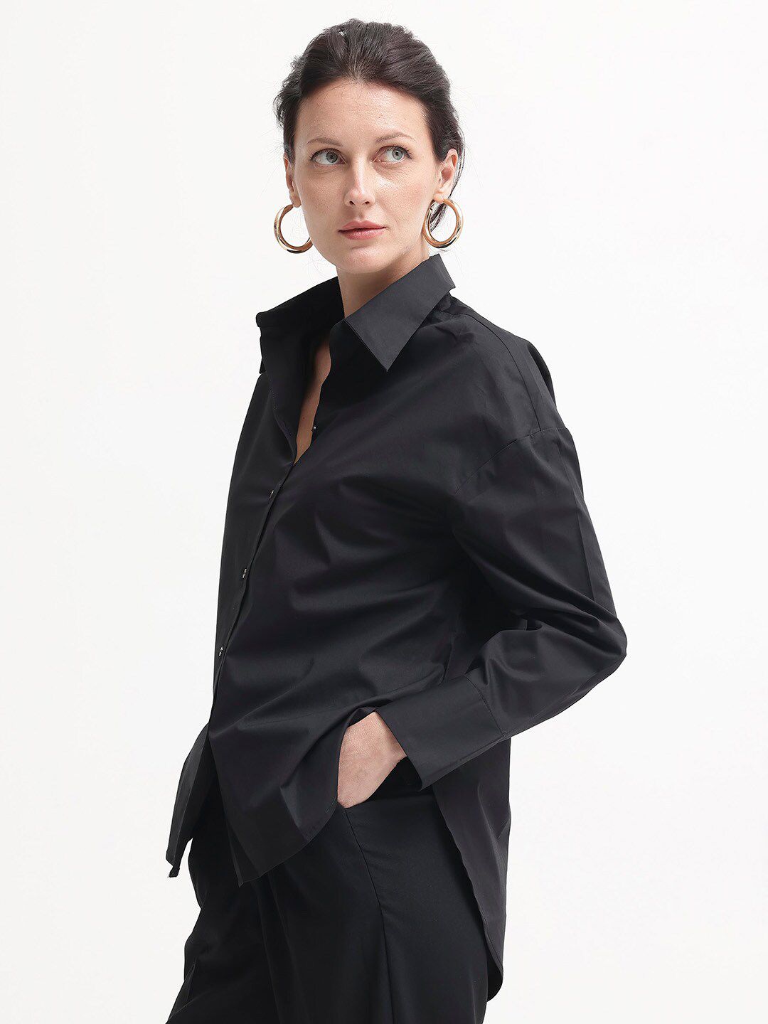 RAREISM Women Comfort Boxy Opaque Formal Shirt