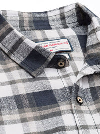 The Indian Garage Co Pure Cotton Slim Fit Checked Casual Shirt
