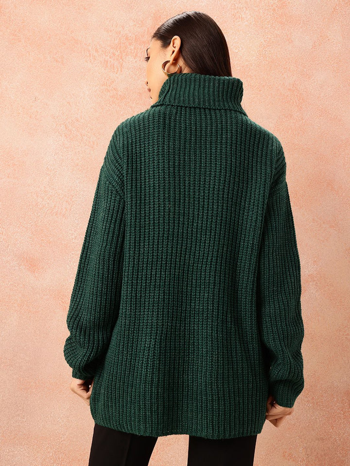 all about you Ribbed Longline Pullover