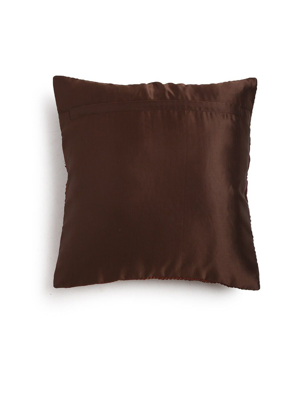 HOSTA HOMES Brown Set of 2 Embellished Square Cushion Covers