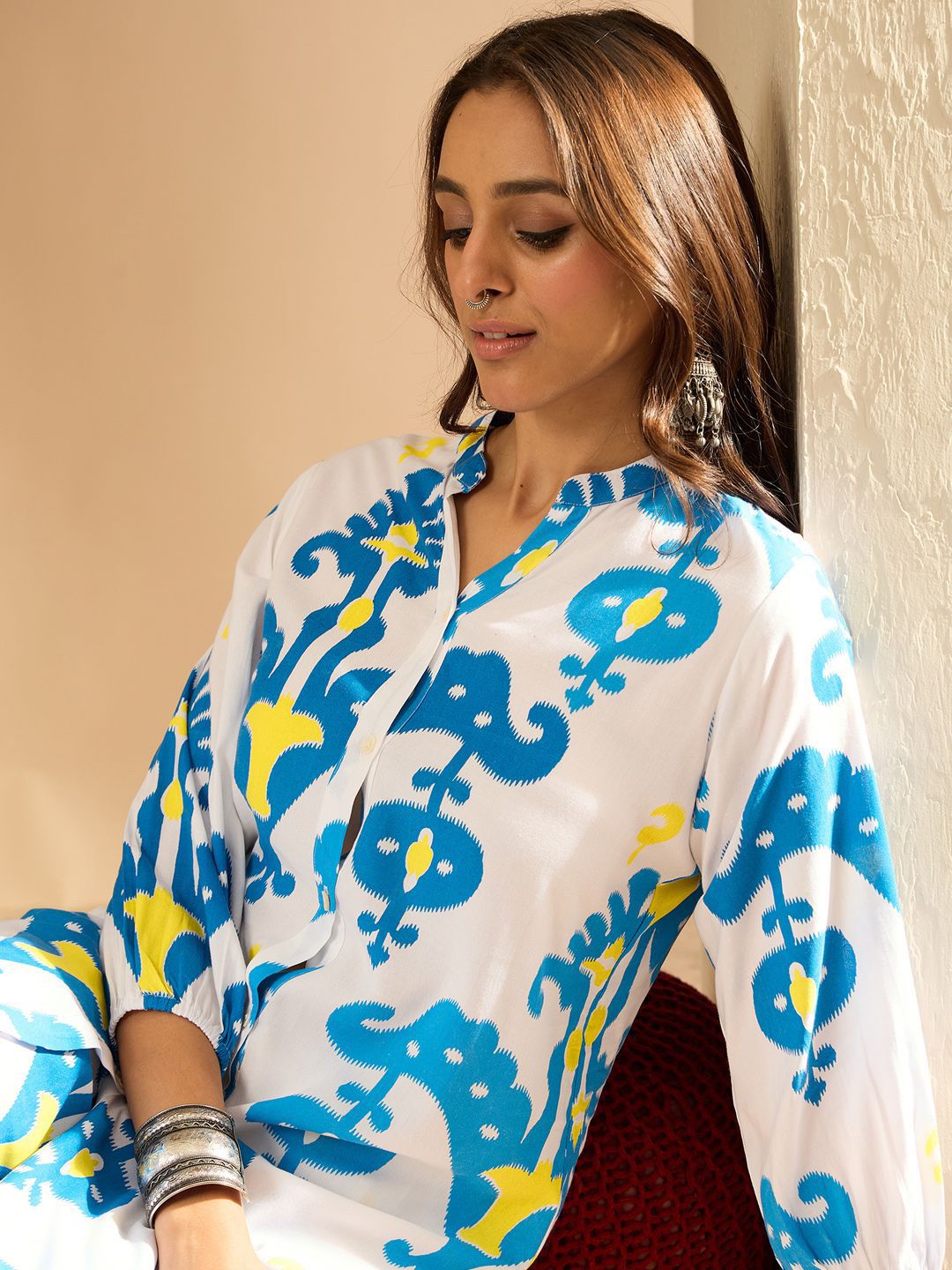 Indo Era Women Printed Regular Kurta with Trousers