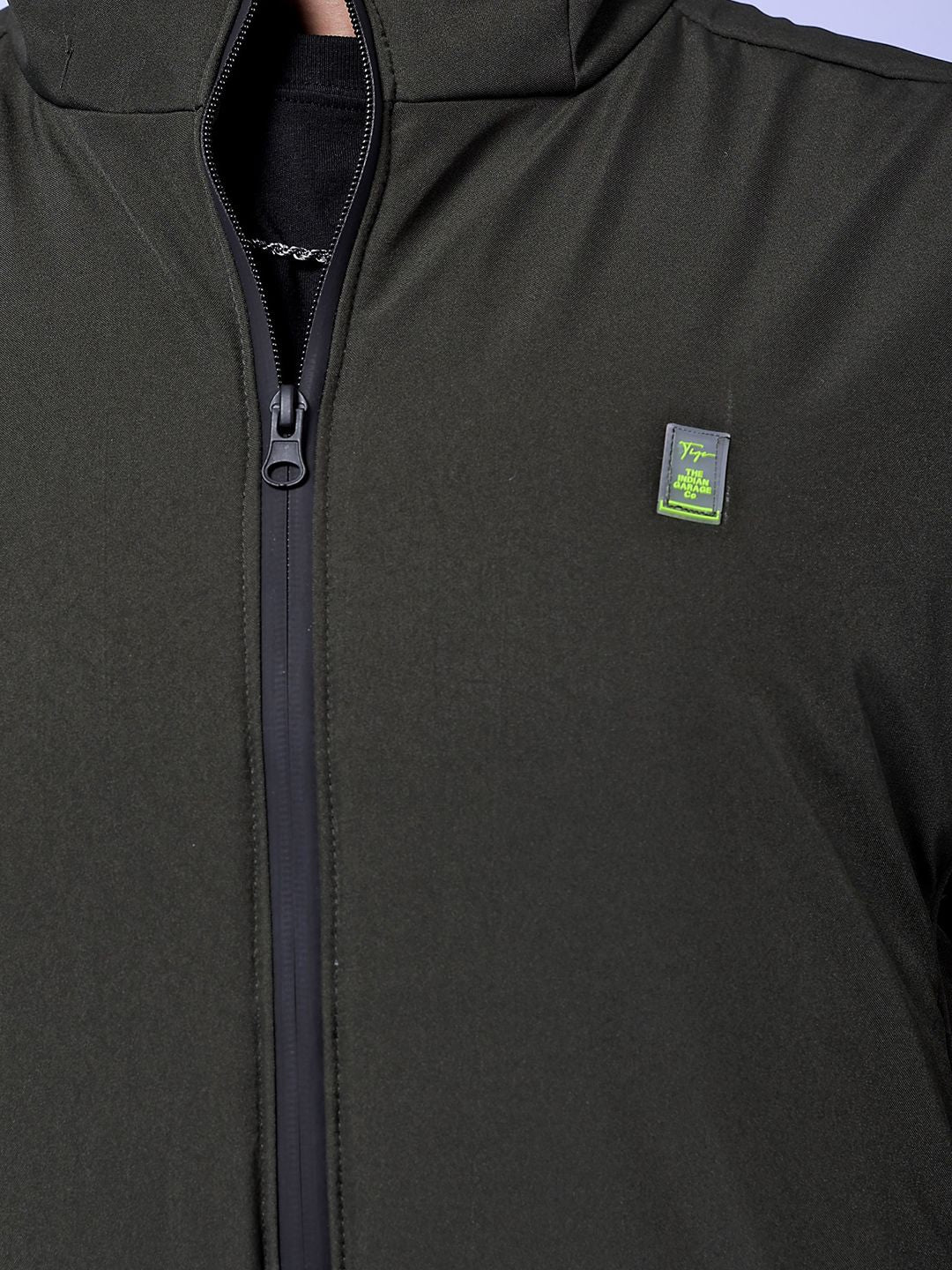 The Indian Garage Co Men Regular Fit Zip-Front Bomber Jacket