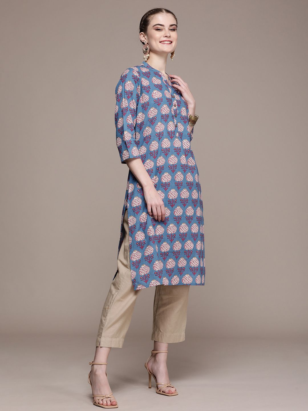 Anouk Women Ethnic Motifs Printed Cotton Kurta