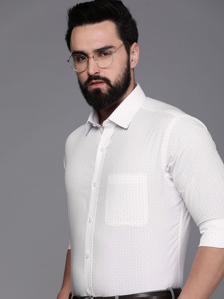 Raymond Slim Fit Printed Pure Cotton Formal Shirt