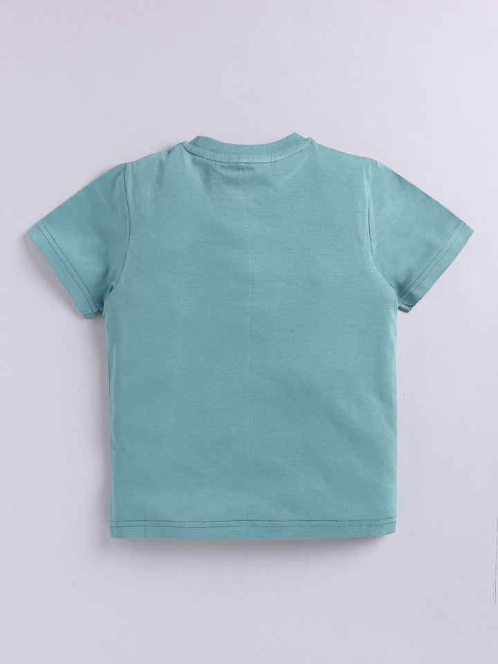 Happy Faces Boys Typography Printed Pure Cotton T-shirt
