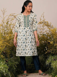 Libas Floral Printed Straight Kurta
