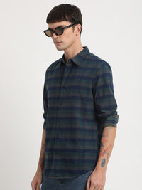 THE BEAR HOUSE Tartan Checks Slim Fit Pure Cotton Casual Shirt