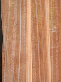 URBAN SPACE Pink 2 Pieces Striped Sheer Window Curtain