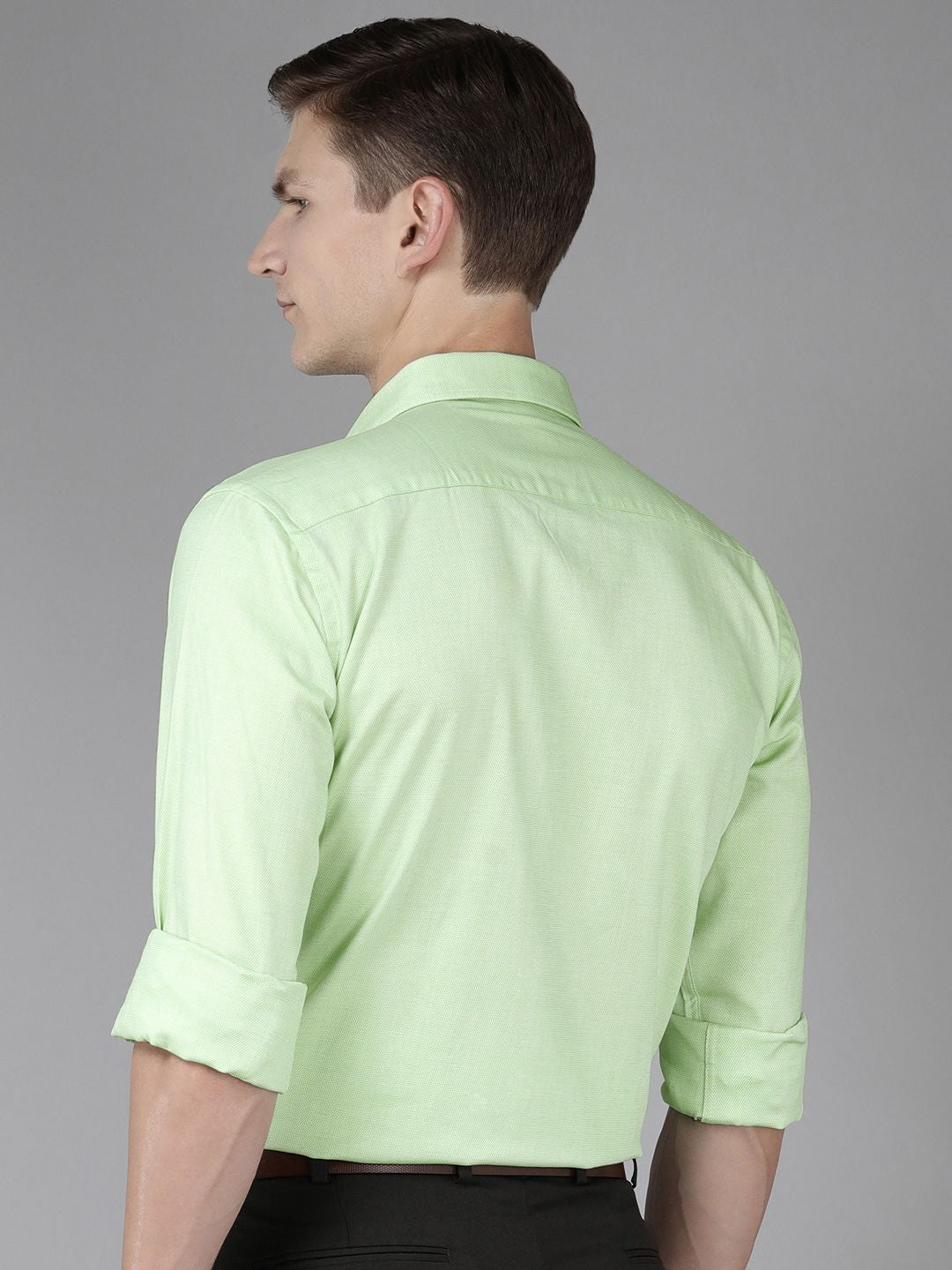 Park Avenue Men Slim Fit Micro Ditsy Opaque Self Design Pure Cotton Formal Shirt