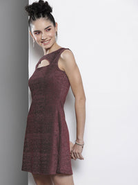 SASSAFRAS Pink Moon Cut A-Line Dress