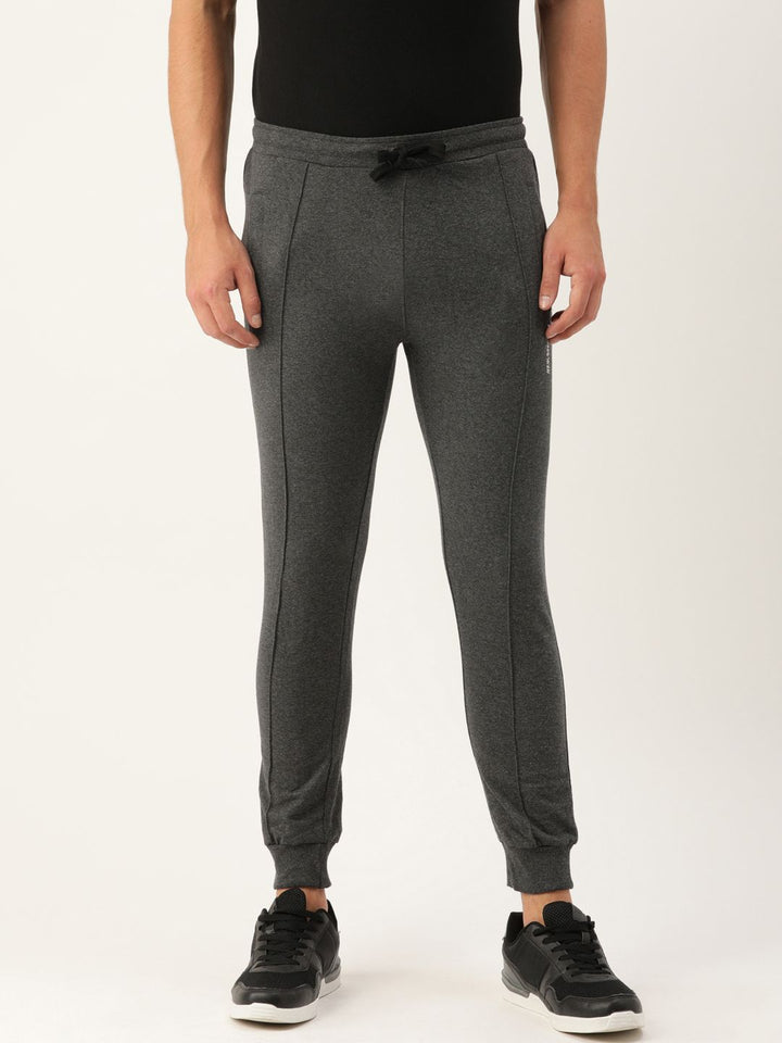 The Indian Garage Co Men Grey Solid Slim Fit Jogger