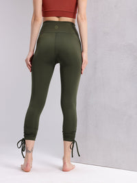HRX by Hrithik Roshan Women Tie-Up Hem Rapid-Dry Yoga Tights