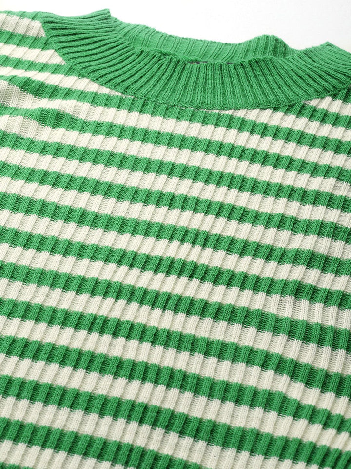 DressBerry Round Neck Striped Pullover