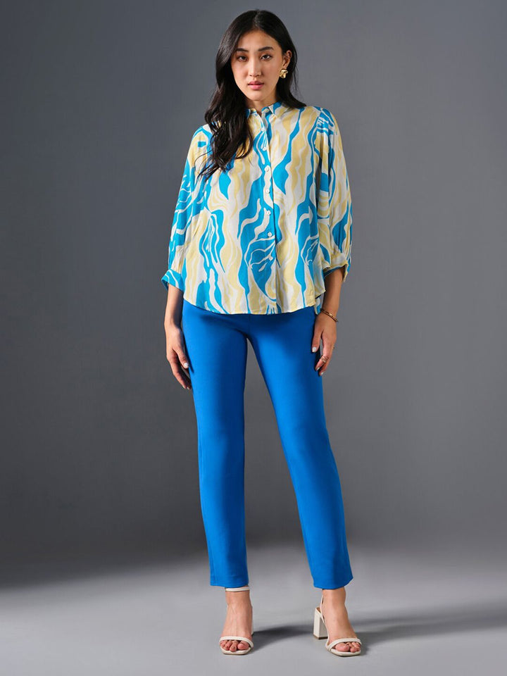AND Print Shirt Style Top