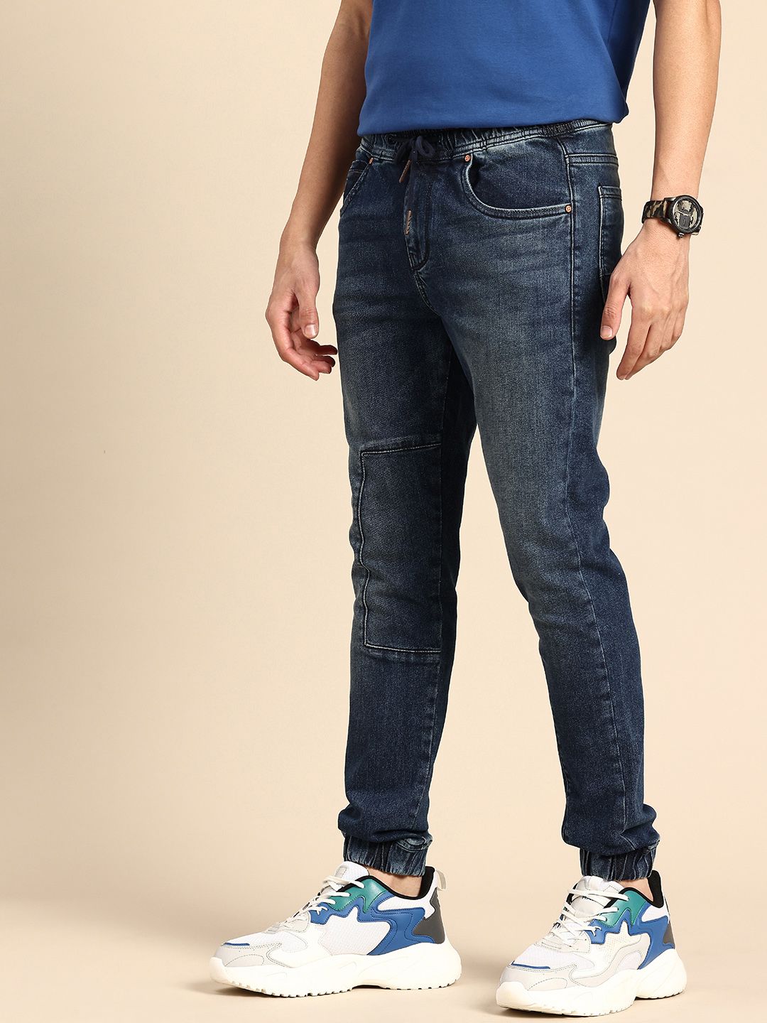 Being Human Men Heavy Fade Stretchable Joggers