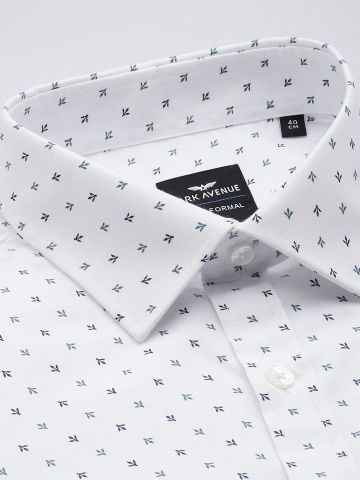 Park Avenue Slim Fit Opaque Tropical Printed Formal Shirt