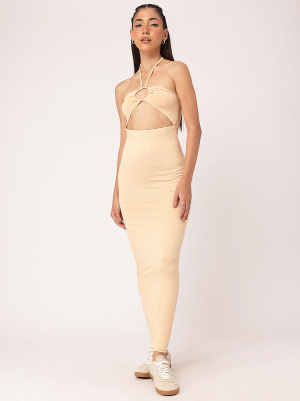 DressBerry Cutout-Couture Slinky Bodycon Bliss Dress