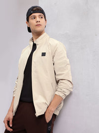 HRX by Hrithik Roshan Brand Logo Detail Mock Collar Lifestyle Bomber Jacket