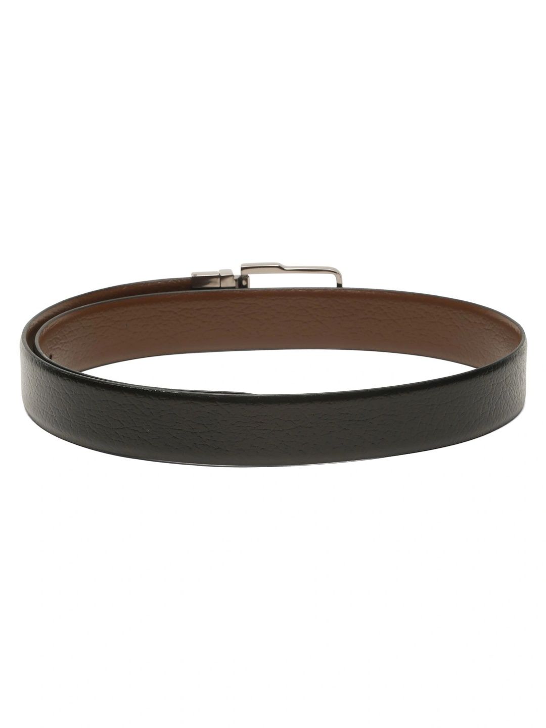 Teakwood Leathers Men Textured Leather Reversible Formal Belt
