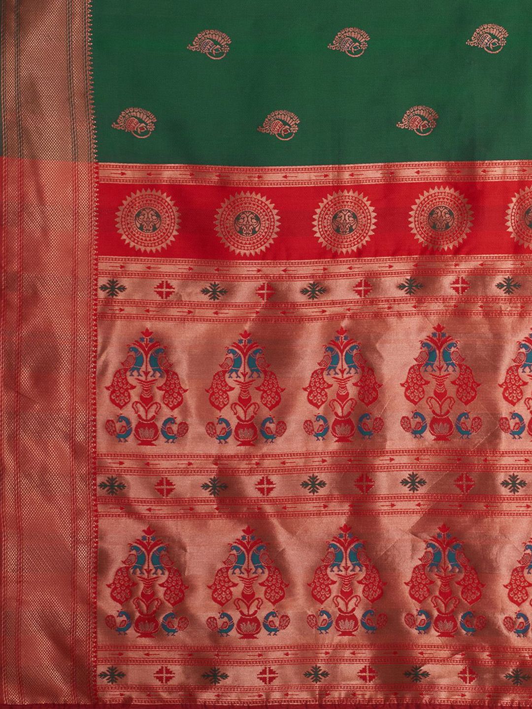 Saree mall Woven Design Ethnic Motifs Zari Paithani Sarees