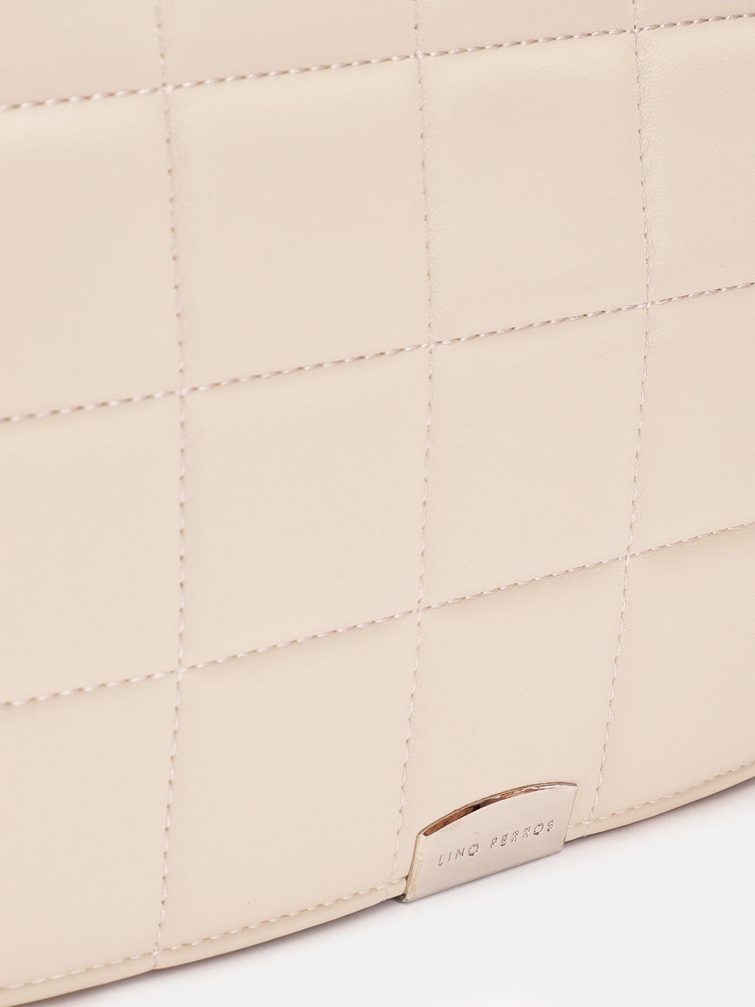 Lino Perros Women Geometric Textured Structured Sling Bag with Quilted Detail