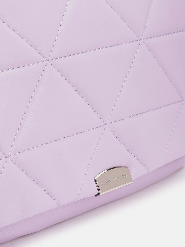 Lino Perros Structured Sling Bag with Quilted Detail