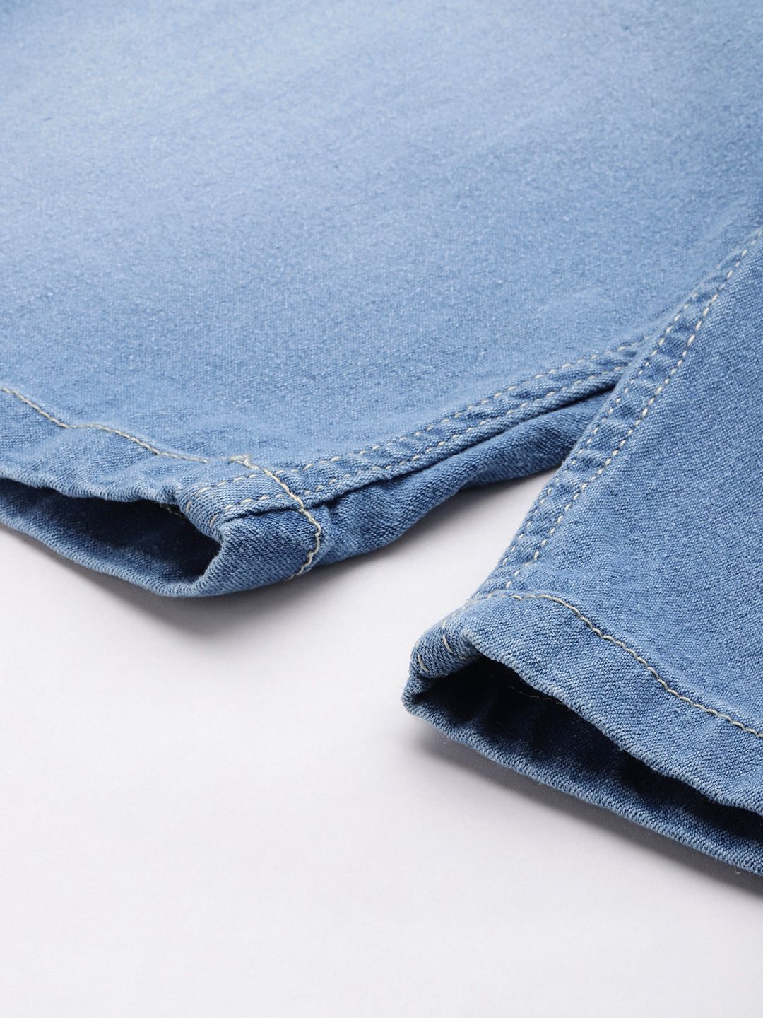 The Indian Garage Co Men Faded Denim Shorts
