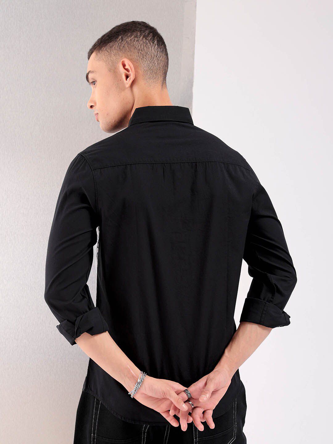 The Indian Garage Co Slim Fit Long Sleeves Cotton Opaque Printed Casual Shirt