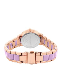 French Connection Women Stainless Steel Bracelet Style Straps Analogue Watch FCB10RGM