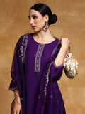 Varanga Women Ethnic Motifs Embroidered Thread Work Kurta with Trousers & With Dupatta