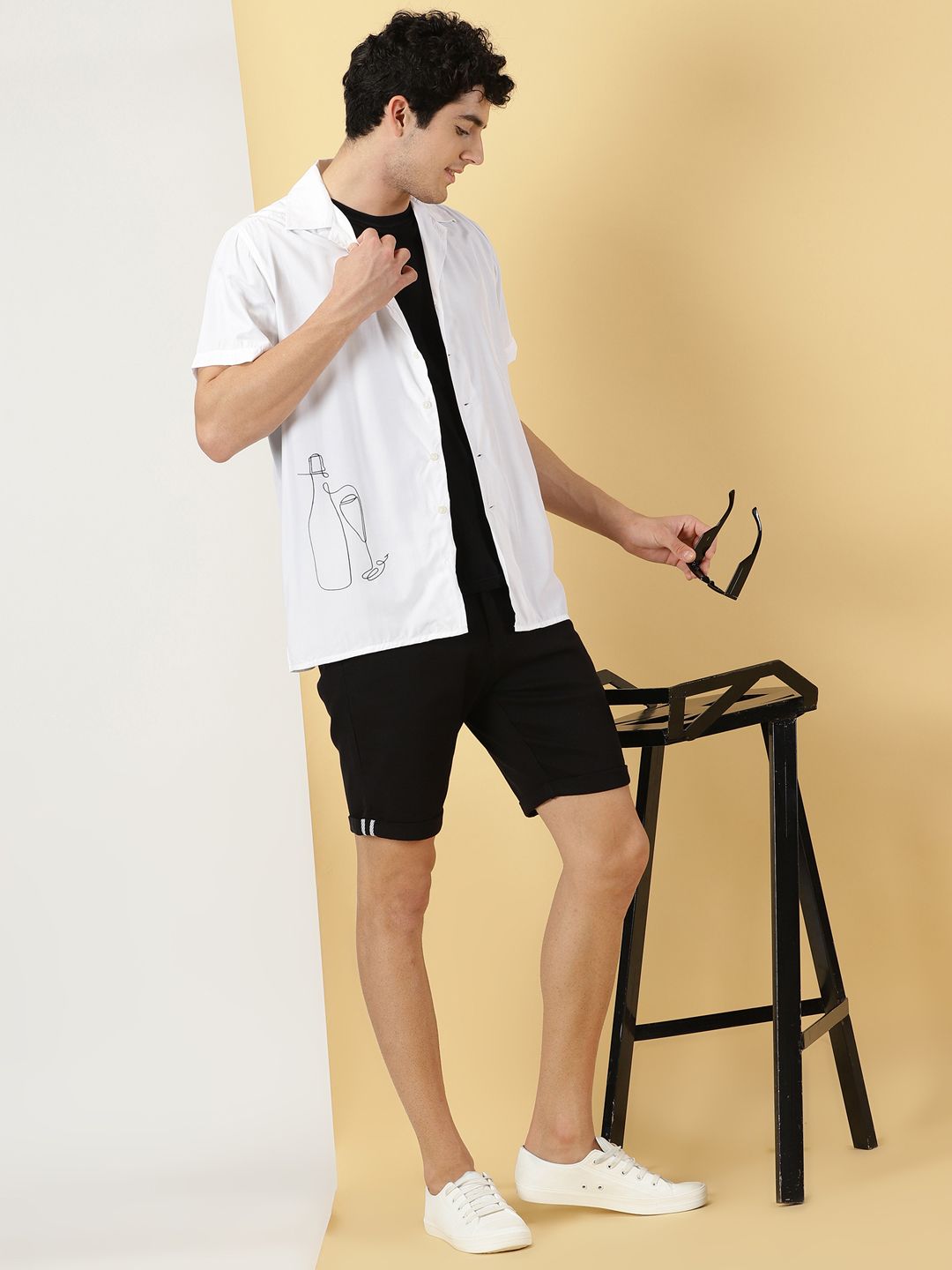 Thomas Scott Classic Spread Collar Short Sleeves Casual Shirt