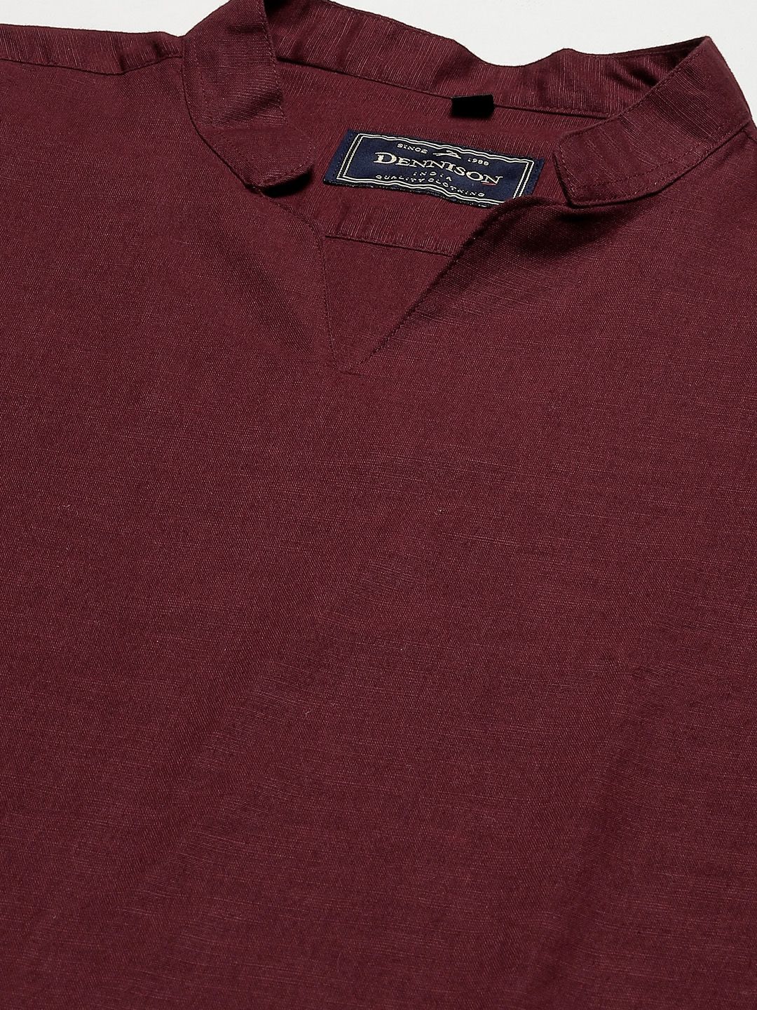 Dennison Men Maroon Comfort Fit kurta