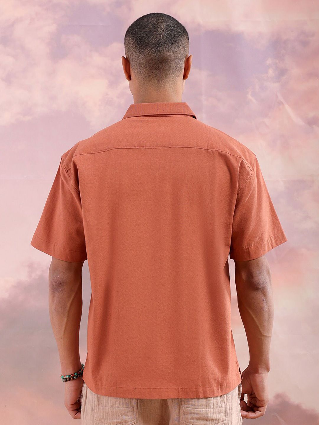 The Indian Garage Co Men Relaxed Fit Embroidery Resortwear Shirt
