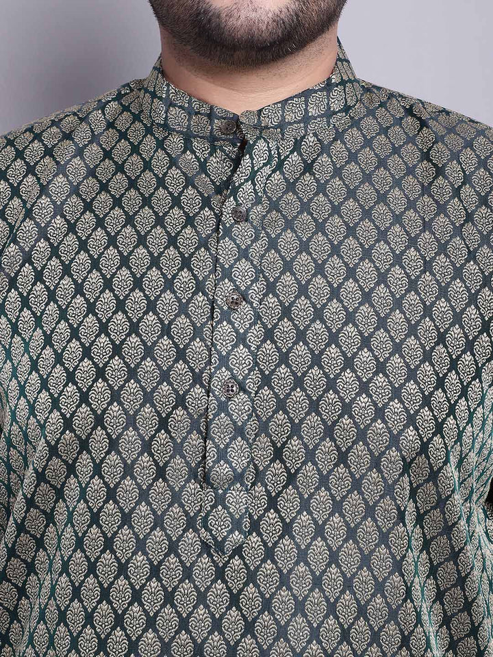 SOJANYA PLUS Woven Design Kurta & Pyjama With Nehrujacket