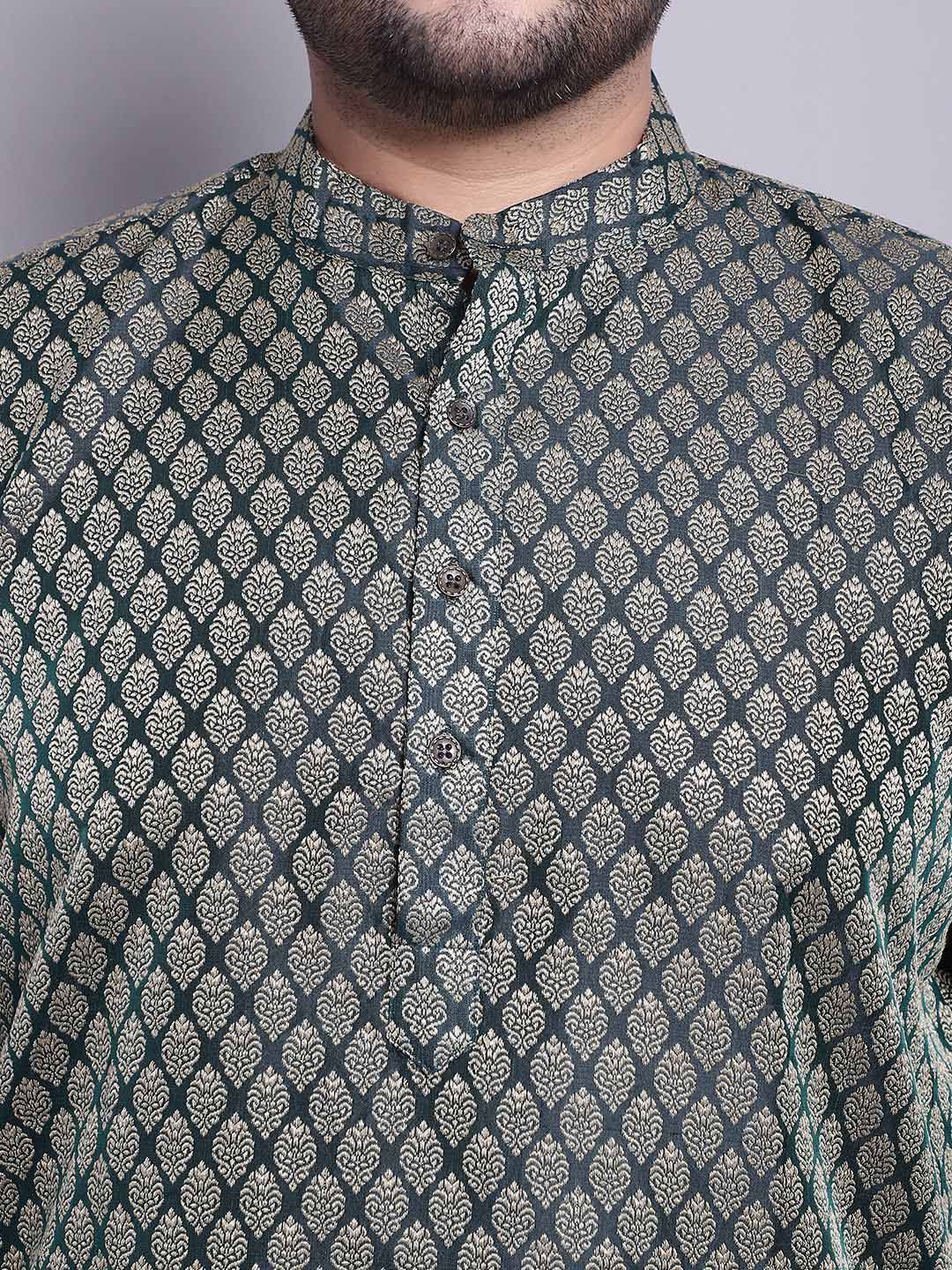 SOJANYA PLUS Woven Design Kurta & Pyjama With Nehrujacket